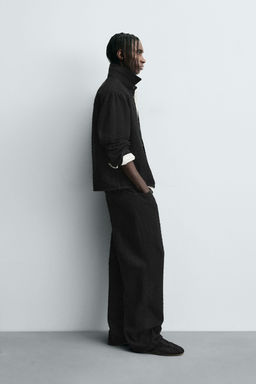 TEXTURED JACQUARD DENIM SHIRT - Zara фото 12