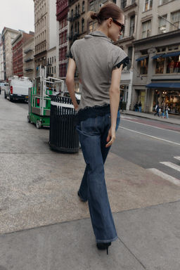 HOUNDSTOOTH LACE TOP