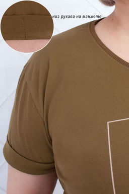 Арт. 4137 Туника женская 50-58 (5 шт) Цвет:хаки - Калинка фото 4