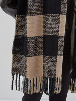 Большой теплый двусторонний палантин В СОСТАВЕ ШЕРСТЬ - Tantino фото 3