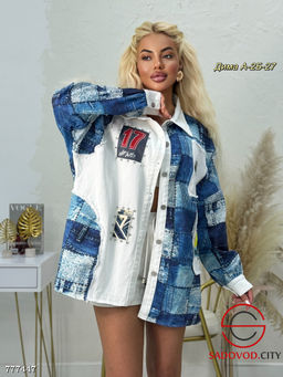 Джинсовка с принтом женская - Zum ming фото 4