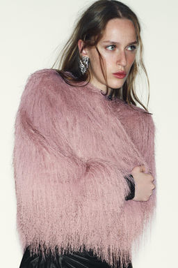 FRINGED BOMBER JACKET - Zara фото 3