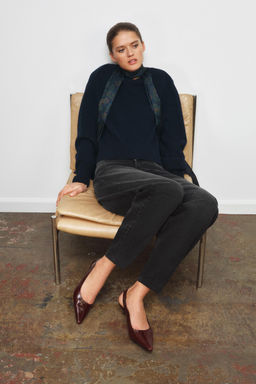 LEATHER SLINGBACK HEELS - Zara фото 2