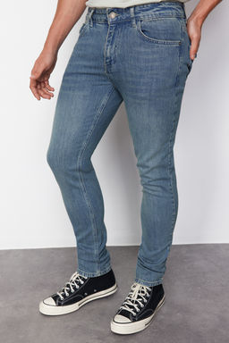 TRENDYOL MAN Siyah Skinny Fit Esnek Kumas Dar Kesim Jeans TMNAW23JE00047 - Trendyolmilla фото 42