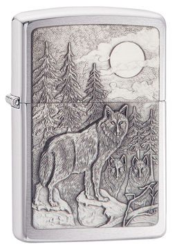 Зажигалка ZIPPO Лесные волки | Timberwolves Brushed 20855