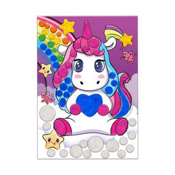 Аппликация пластилином Милый единорог