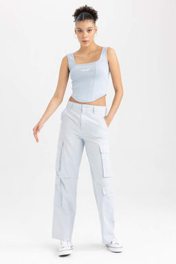 Классные брюки карго прямого кроя из 100 % хлопка - Defacto фото 8