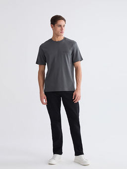 Bisiklet Yaka Bask?l? Erkek Ti??rt