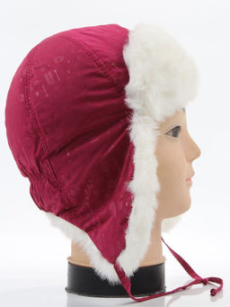 D101 CRIMSON Шапка-ушанка детская (100% полиэстер, 100% хлопок)