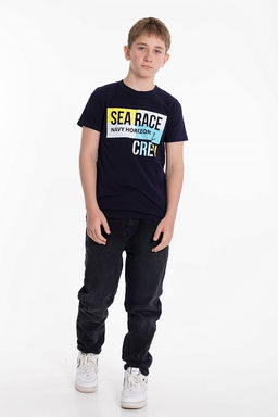 Футболка М224072Па синий