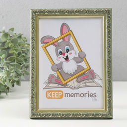 Фоторамка пластик "Винтаж" 15х21 см, оливковый (пластик)