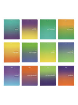 Комплект 12 предметных тетрадей «Градиент», 48 листов, справочная информация, 60 г