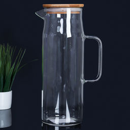 Кувшин 1200 мл стеклянный / LCTP269 /бамбуковая крышка арт. 720027
