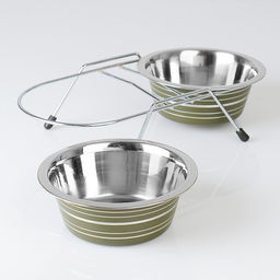 Набор из 2 цветных мисок на подставке, 2 х 450 мл - Пижон фото 4