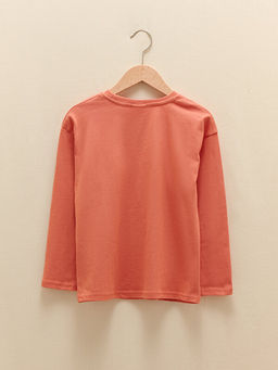 Bisiklet Yaka Bask?l? Uzun Kollu Erkek ?ocuk Ti??rt - Waikiki фото 2