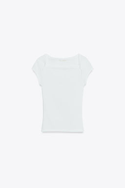 COTTON MODAL T-SHIRT - Zara фото 7