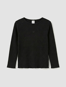 Bisiklet Yaka Kalp Nak??l? K?z ?ocuk Ti??rt