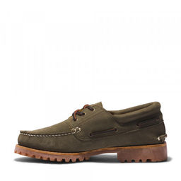 Мужские мокасины Timberland Authentics 3 Eye Classic зеленые  фото 6