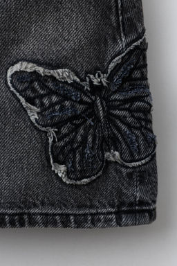 EMBROIDERED BUTTERFLY DENIM SKIRT - Zara фото 4