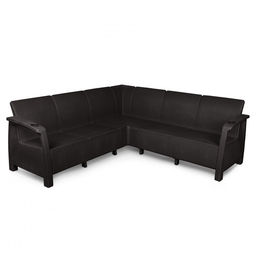 Диван садовый «Ротанг» угловой, 200×200×79 см, цвет мокко