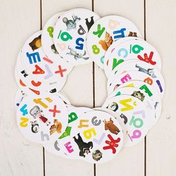 Карточная игра на скорость и реакцию "Дуббль. Алфавит", 55 карт, 5+, Маша и Медведь