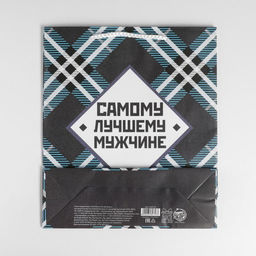 Цена за 2 шт. Пакет подарочный ламинированный, упаковка, Самому лучшему мужчине, ML 21?25?8 см