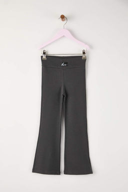Lacivert K?z Cocuk Genis Paca/Flare Basic Orme Tayt TKDSS24TA00007 - Trendyolmilla фото 12