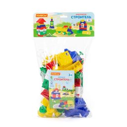 Конструктор Строитель (Малый, 66 элементов) (в мешке)