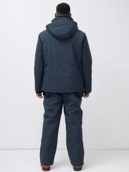 Горнолыжный костюм анорак мужской зимний темно-серого цвета 389TC - Leifensh фото 10