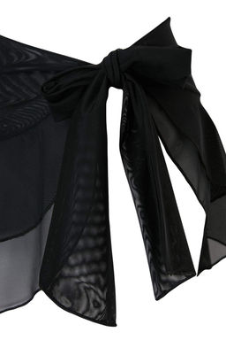 Siyah Orme Mesh Detayl? F?rf?rl? Plaj Pareo TBESS26PR00004 - Trendyolmilla фото 3