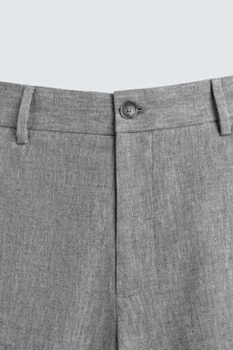 COTTON/LINEN BERMUDA SHORTS - Zara фото 8
