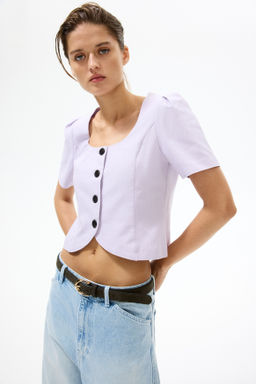 Blusa con escote en U - H&m фото 4