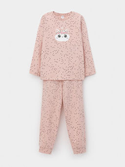 К 1637/дымчатая роза,танец сердечек пижама дет