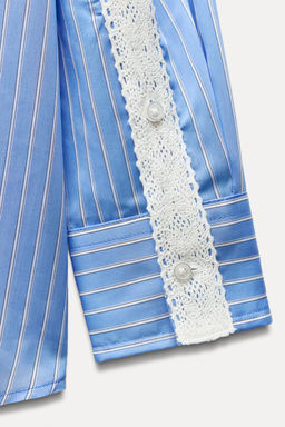 OVERSIZE STRIPED POPLIN SHIRT - Zara фото 10