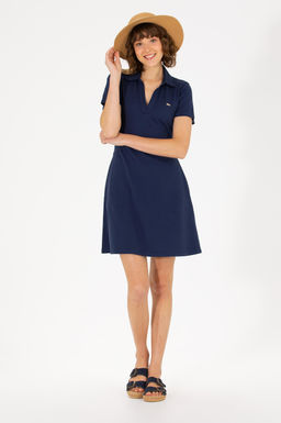 Kad_n Lacivert Polo Yaka _rme Elbise