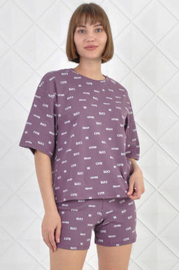 Арт. 9115 Пижама с шортами 42-50 (5 шт) Цвет:верх-помада, низ-помада