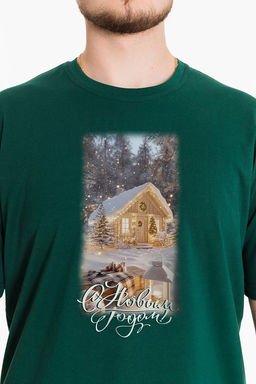 Футболка М125133Пз зеленый - Елена фото 2