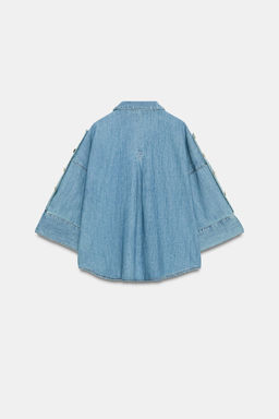 CAMISA Z1975 DENIM MANGA ANCHA / ?ndigo - Zara фото 4