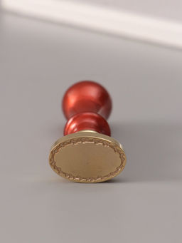 Печать для сургуча с пластиковой ручкой «Рамка овальная веточка», 6.3×3×2 см