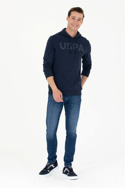 U. S. Polo Assn / Мужской темно-синий базовый свитшот - U.s. polo assn фото 11