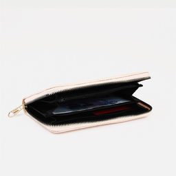 Кошелёк на молнии, четыре отделения, пудра