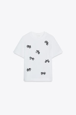 JEWEL BOW T-SHIRT - Zara фото 6