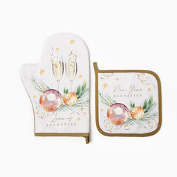 Набор подарочный Этель Esthetics, варежка 20?28 см, прихватка 19?19 см, хлопок 100%