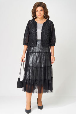 Костюм FITA 4141 черно-серебристый