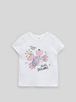 ACOOLA / Футболка детская для девочек Pihta белый  фото 3