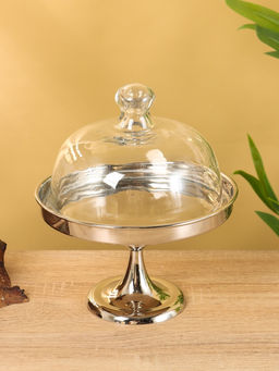Тортовница со стеклянной крышкой, 22×18×18 см