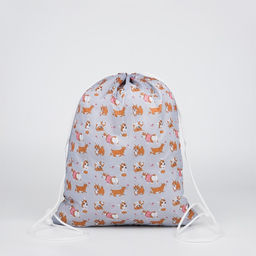 Мешок для обуви, отдел на шнурке, цвет серый