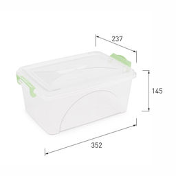 Контейнер для хранения п/эт. 7,5л прямоугольный (с ручками)