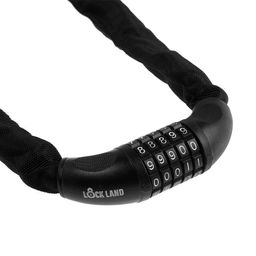 Замок навесной велосипедный LOCKLAND, кодовый, 6 х 1000 мм, цвет черный  фото 2