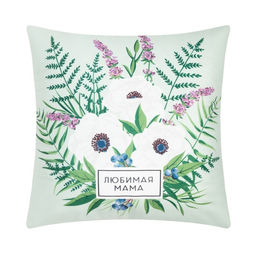 Подушка Этель Любимая мама 40х40 см, велюр, 100% п/э